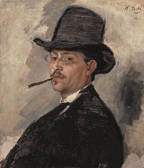 Wilhelm Leibl Portrait of Carl Schuch oil painting image